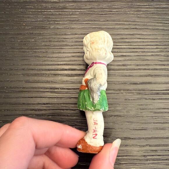 Antique Vintage Japan Bisque Little Girl Figurine Statue - Picture 4 of 9
